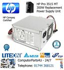 Replacement For HP Pro 3515 MT MicroTower 300W Power Supply - 3 Months Warranty
