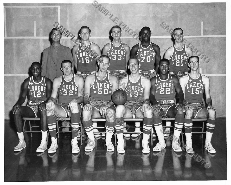 Foto 8x10 del equipo Minneapolis Lakers NBA 1958-59 Foto 1 de 1