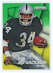 BO JACKSON 2014 PANINI PRIZM - NEON GREEN/YELLOW PRIZM PARALLEL #68 RAIDERS - Picture 1 of 2