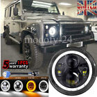 7 inch LED HEADLIGHT HALO DRL E-MARKED RHD Fit LAND ROVER DEFENDER 90 110 200