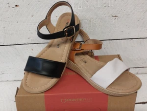 Ladies Heavenly Feet Sara Vegan Comfort Ankle Strap Buckle Sandals - Picture 1 of 18