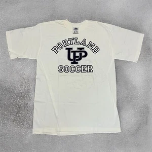 Vintage Adidas University Of Portland Soccer White Short Sleeve T-Shirt Large - Picture 1 of 7