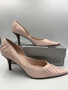 ALDO Pale Pink D’Orsay Heels. BNIB Leather. RRP £49 pointed toe. size 8 EU41 - Picture 1 of 15