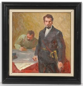 Michail Andreichuk (1927-2020) "Commissar (Russian Civil War)" Oil, 1960s (m) - Picture 1 of 8