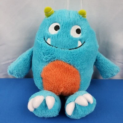 Carters Monstruo Azul Vientre Naranja Cuernos Verdes Peluche Bebé Peluche Lovey Foto 1 de 4