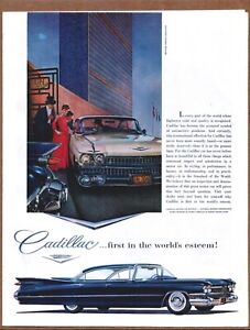 1959 CADILLAC de Ville Sedan Original Vintage Auto Promo Car