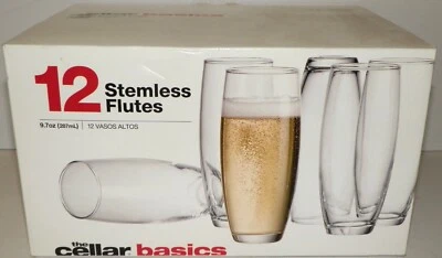 12 copas de vino de champán con flauta sin tallo The Cellar Basics 9,7 oz Foto 1 de 4