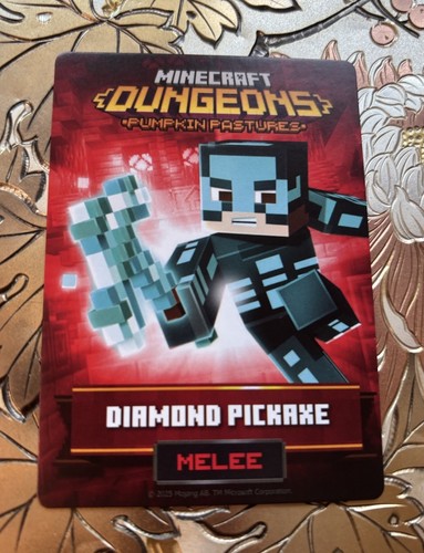 Minecraft Dungeons Arcade Card Series 4 Diamond Pickaxe #122/143 Melee ...