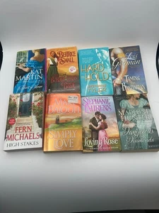 Lot of 8 Contemporary ROMANCE Paperbacks PB Popular Author Books - Picture 1 of 2