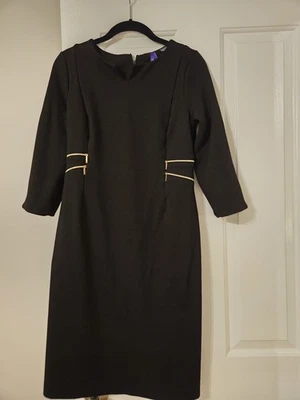 Vestido serpahine negro de maternidad para mujer talla 6 Foto 1 de 4