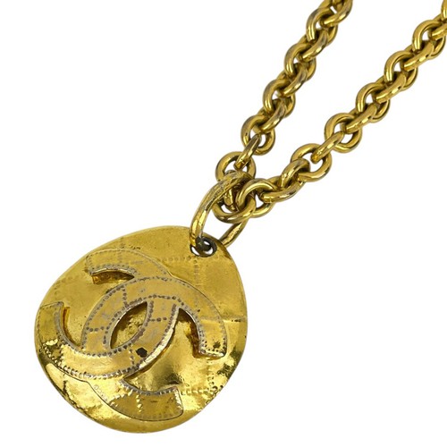 CHANEL (Incastro) Collana Catena Logo CC Marca CC Collana Lunga Oro Pla...