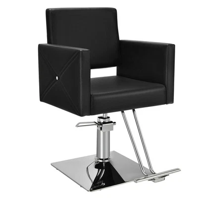 COSTWAY Salon Barber Chair Height Adjustable 360° Swivel Hairdressing Chair Hair Salon