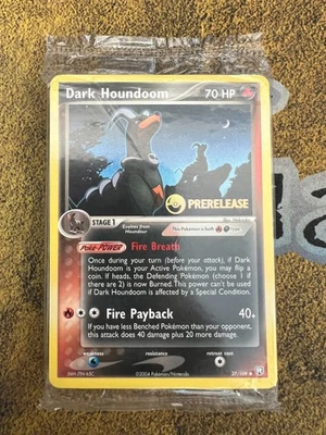 Pokemon SEALED Dark Houndoom 37/109 Team Rocket Returns Prerelease Promo Pack!! - Image 1 of 4