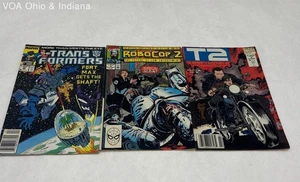 3 Vintage Comic Books The Trans Formers T2 Terminator 2 Judgement Day Robo Cop 2 - Picture 1 of 12