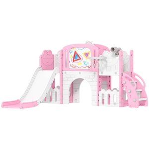 AIYAPLAY Frog Theme 7-in-1 Toddler Slide Set with Basketball Hoop & More! - Picture 1 of 8
