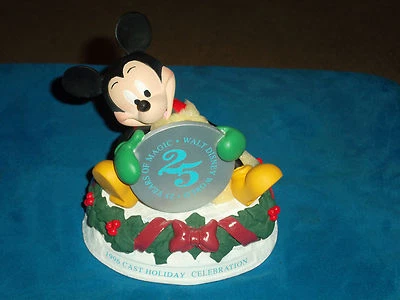 Disney 1996 Cast Holiday Celebration Mickey Mouse Figurine 25 Years of Magic - Image 1 of 3