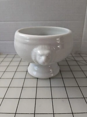 Blanc de Table BIA Lion Head Bowl 14 oz White Ceramic French Oven Microwave Safe - Image 1 of 4