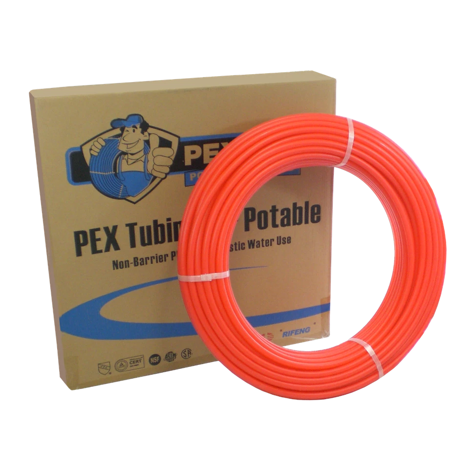 RED 1/2" x 300 ft PEX Potable Tubing Pipe Wood Boiler - PEX GUY