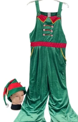 Mono de Elfo de Papá Noel Disfraz de Navidad Mono de una pieza con sombrero Junior XL Foto 1 de 4