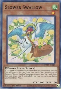 Yugioh! Slower Swallow - DAMA-EN029 - Common - 1st Edition Near Mint, English - Picture 1 of 6
