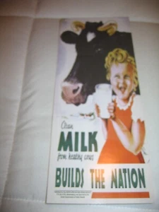 Milk Builds The Nation South African Red Cross Print 4"x10" - Picture 1 of 1