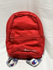 Champion Backpack Mini Red 2 Pocket Adjustable Straps With Logo - Picture 1 of 8