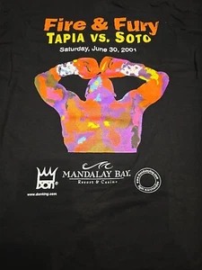 DEADSTOCK Boxing T-shirt SOTO Johnny Tapia Mandalay BAY DON King BOXING 2001 XL - Picture 1 of 5