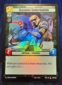 Star Wars Unlimited Spark of Rebellion Seasoned Shoretrooper FOIL Common Card - Picture 1 of 2