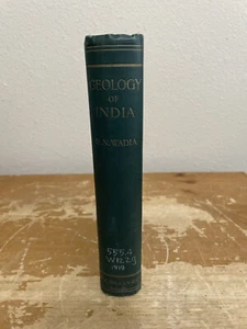 Antique Geology of India For Students D.N. Wadia, Hardcover Ex Library 1919 - Picture 1 of 12