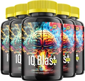 (5Pack) IQ Blast Pro Brain Supplement Capsules - IQBlast Pro All-Natural - Picture 1 of 6