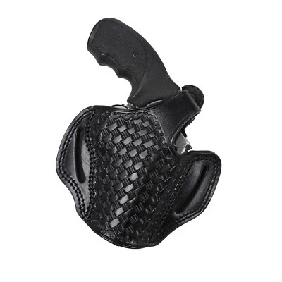 Pusat Holster Taurus 66 Revolver 2.5 inch Leather Basket Weave Belt Holster - Image 1 of 4