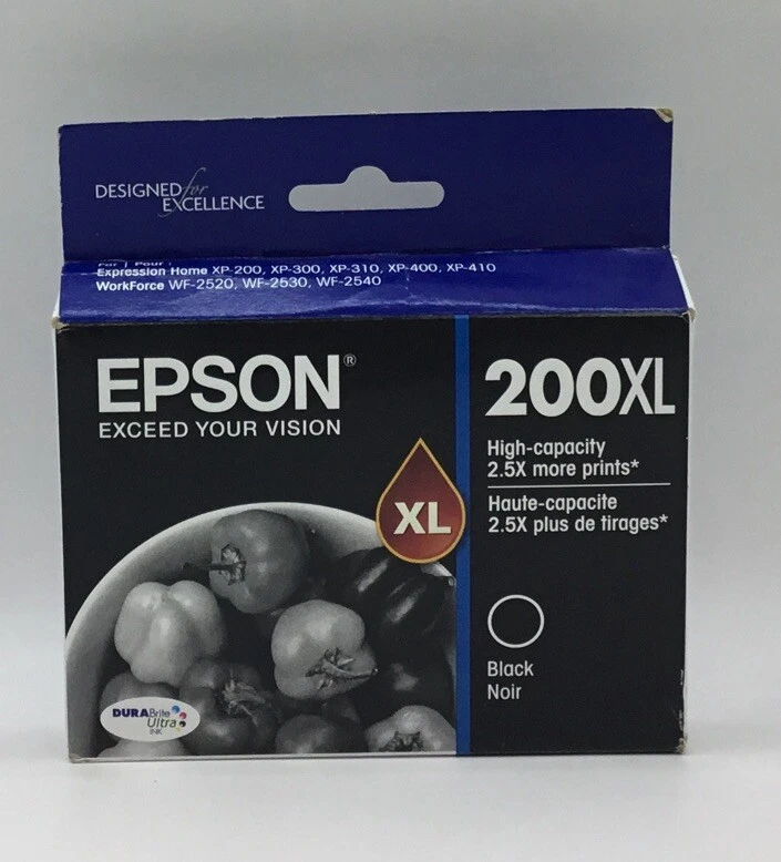 Cartucho de tinta negra Epson 200XL DuraBrite ultra alto rendimiento T200XL120-S caducidad 5/23 Foto 1 de 1