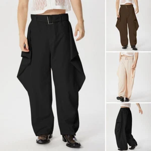 Moda Para Hombres Cremallera Fiesta Pantalones Largos Pantalones Sólidos Informales Sueltos Harén Pantalones - Imagen 1 de 15