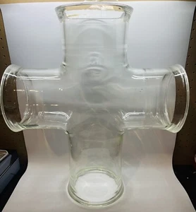 Pyrex Scientific Glass Double Wall Lab Glass Sculptural Tube 21x18 Beautiful - Picture 1 of 7