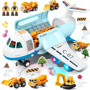 Transport Cargo Airplane, Large Theme Airplane Toy Set, Educational Toy Vehicle - Picture 1 of 9