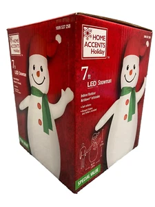 7 Fuß LED Schneemann luftgeblasen aufblasbar Home Akzente Urlaub Hof Dekor Weihnachten - Bild 1 von 8