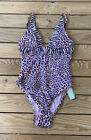sanctuary NWT $115 women’s one piece Cheetah Patterned swimsuit size XS Pink p7