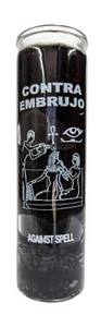 Against Spell (Contra Embrujo) Black Pillar Candle - Picture 1 of 1