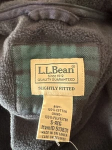 NWT L.L. Bean Hooded Fleece Lined Plaid Flannel Snap Front Men’s S - Picture 1 of 7