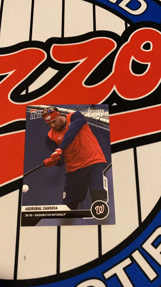 Asdrubal Cabrera 2020 Topps Now Summer Camp wave 2 print run 1363 Nationals - Image 1 of 1