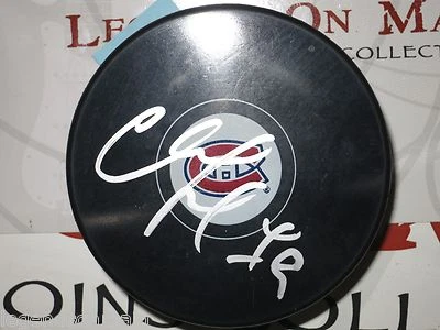 Andrei Markov Montreal Canadiens Signed  Logo Puck LOM COA - Image 1 of 2