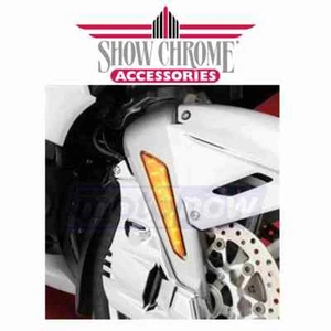 Show Chrome Lens Marker Light Set for 2018-2019 Honda GL1800 Gold Wing Tour yf - Picture 1 of 5