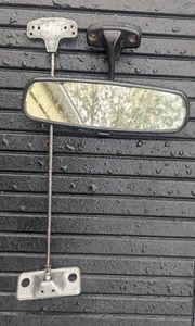 OEM 1973 MG Midget•Original Rear View Mirror + Center Rod & Bracketts - Picture 1 of 6