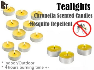 9pcs Citronella Tea Light Scented Tealights Candles Mosquito Repellant - Picture 1 of 2