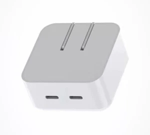 35W Dual USB-C Port Compact Power Adapter Fast Charger For iPhone iPad Samsung - Picture 1 of 3
