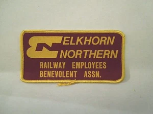 Vintage Elkhorn Northern Railway Employees Benevolent Assn. Iron On Patch-Train - Picture 1 of 3