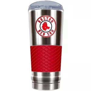 BOSTON RED SOX 24 OZ STAINLESS STEEL VACUUM INSULATED TRAVEL COFFEE MUG - Picture 1 of 1