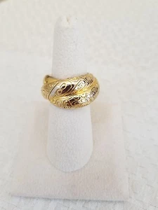 Chunky Signed Coach Gold Tone SZ 6 1/2 - Picture 1 of 3