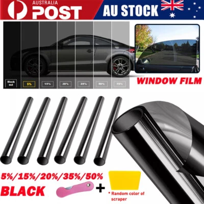 3M/6M Window Roll Uncut Tint Film VLT 15% 20% 35% 50% 10ft Car Home Office 50cm - image 1 of 4