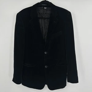 Zara Man Blazer Jacket Men 38 Black Corduroy Cotton Slim Fit Sport Coat Portugal - Picture 1 of 8